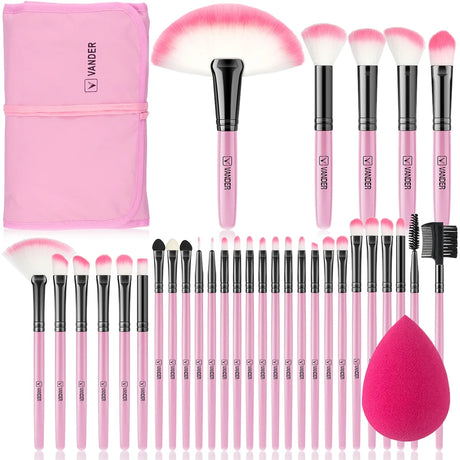 10-32PCS Makeup Brush Set Soft Fluffy Powder Foundation Contour Blush Concealer Eye Shadow Blending Makeup Kit Women Beauty Tool