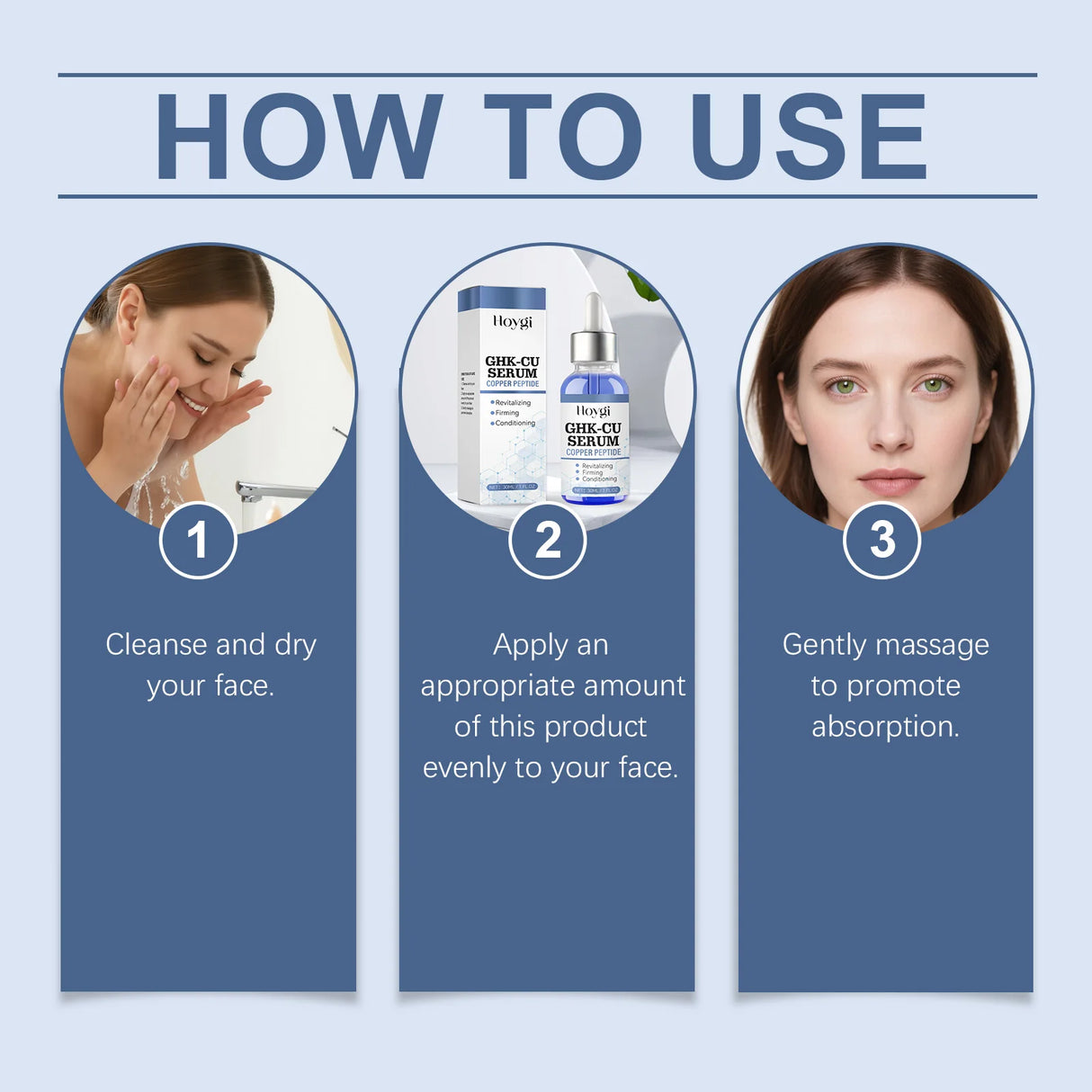 30ml Copper Peptide Serum GHK-Cu Face Firming Lifting Fade Fine Lines Shrink Pores Barrier Repair Hyaluronic Acid Moisturizer