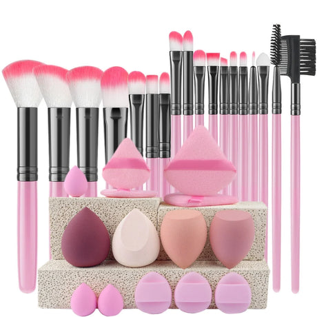 18PCS Women's Makeup Brushes Set - Eye Shadow Foundation Blush Cosmetic Brushes Soft Make up Tools with Storage Bag