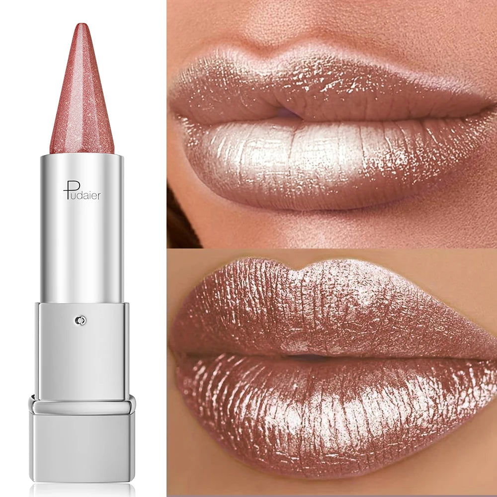 Waterproof and shimmery lipstick, waterproof and sweatproof, long-lasting and smudge-proof, not easy to smudge.
