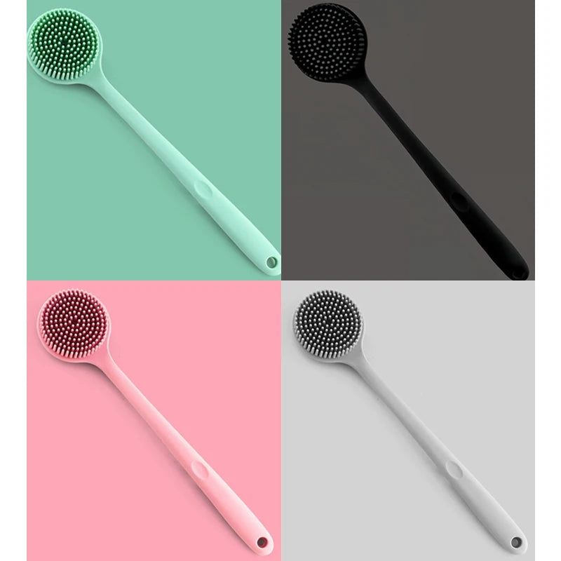 Silicone Shower Brush Body Exfoliating Dry Brushing Bathroom Back Bath Brush for Shower Brush for The Back