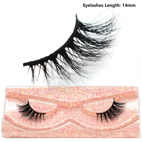Half Lashes Mink Eyelashes Fluffy Soft False Eyelashes Wispy Cross Mink Eye Lashes Natural Short Mink Eyelash Extension Makeup
