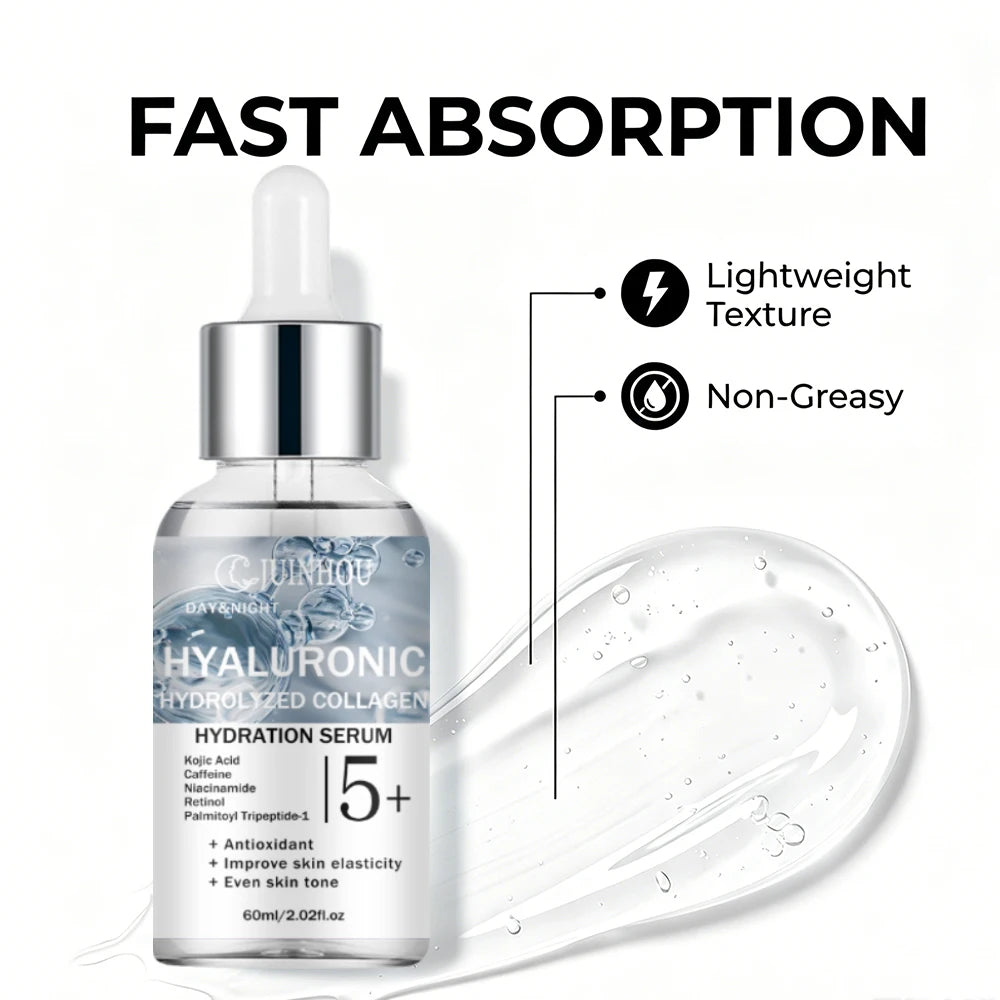 JUINHOU Dual Phase Face Serum Kit Hyaluronic Acid Day Care Retinol Night Care Hydrate Anti Wrinkle Texture Daily Face Skin Serum