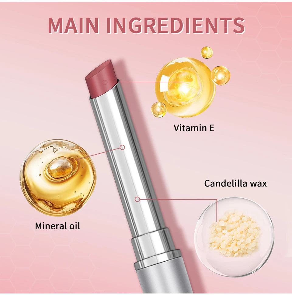 Lakerain Nearly Lipstick Lip Balm Natural Color Creamy Texture Long Lasting Moisturizing Nourishing Lip Care Gloss Cosmetic