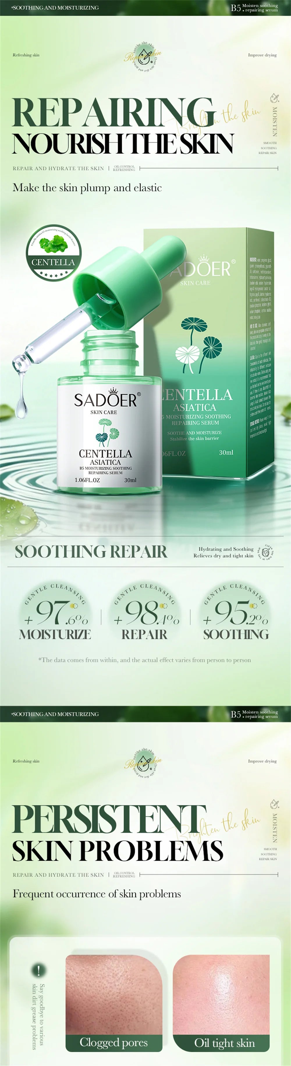 Facial Redness Repair Serum Improve Sensitive Skin Dryness Moisturizer Hydrating Sooth Lotion Removal Rosacea Korean Cosmetics