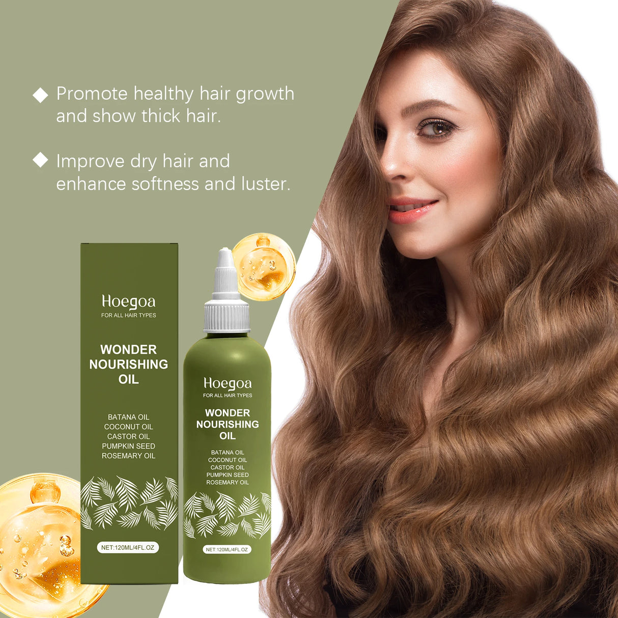 Batana Essential Hair Care Serum Deep Nourish Hair Roots Scalp Massage Serum Anti Frizzy&Dry Smoothing Soften Shiny Hair Care