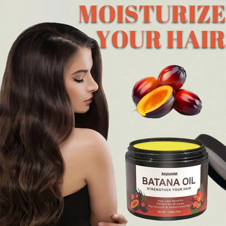 Batana Oil 120g Hair Care - 5s Smooths Frizz, Deep Nourishment, Lightweight & Non-Greasy, No-Rinse Hair Oil