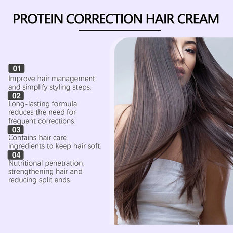 Keratin Hair Straightening Cream Reduce Dry Frizzy Damaged Hair Care Restore Soft Smooth Shiny Moisturizing Hair Conditioner