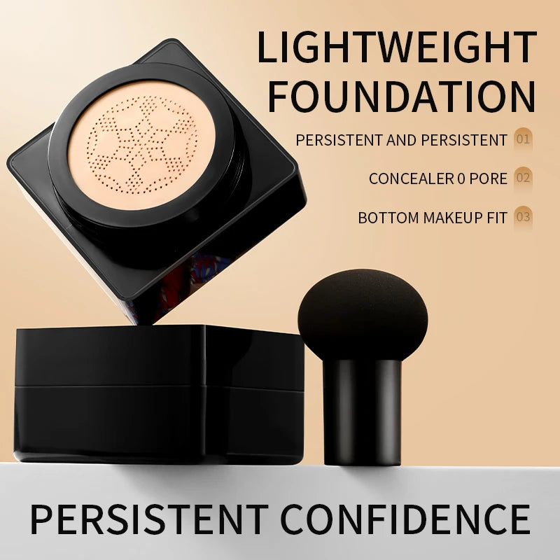 CC Cream Magic Foundation Mushroom Head Air Cushion Waterproof Brighten Foundation Cream Women Base Makeup Face Korean Cosmetics