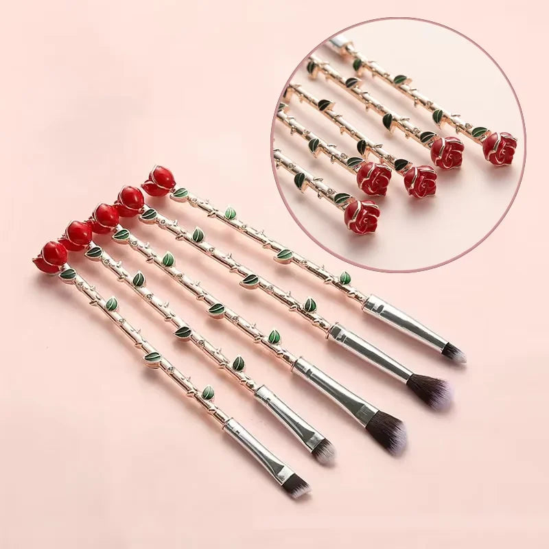 Cute Pink Makeup Brush Set with Anime Element Storage Pouch Professional Beauty Tool Combination Girly Makeup Brush Full Set