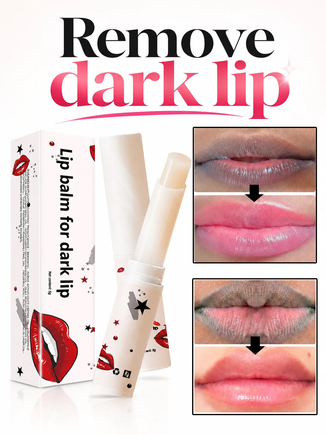 Lighten & Repair Dark Lips Lip Balm Reduce Lip Pigment Deposition Exfoliate Hydrating Lip Treatment
