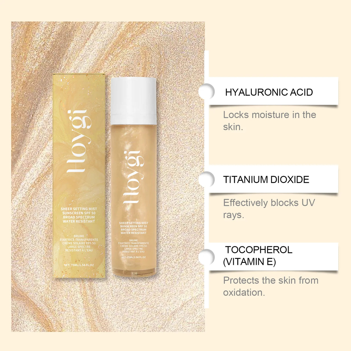 Spf 50+ Makeup Setting Spray Oil Control Natural Refreshing Waterproof Lasting Makeup Fixer Sun Protection Face Mist Cosmetics
