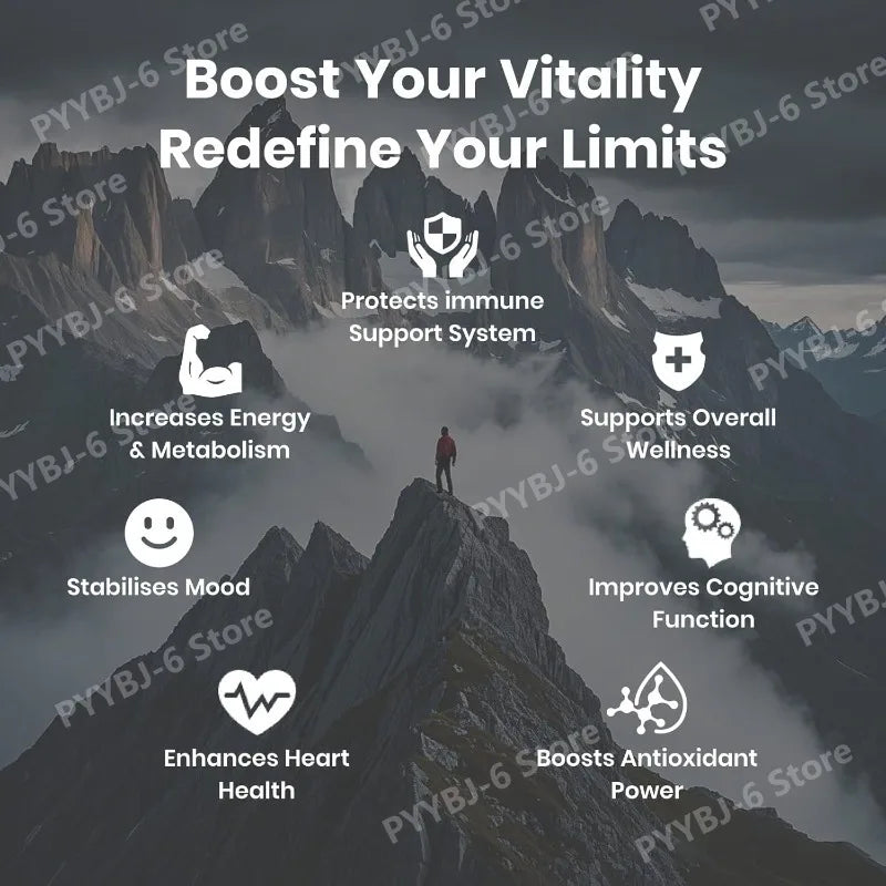 Shilajit Ultra with L-Arginine for Natural Energy and Vitality 60 Capsules Non-GMO Endurance Stamina Antioxidant Supplement