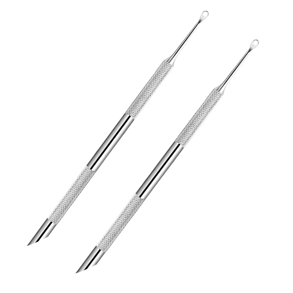Stainless Steel Multi-Functional Dead Light Beige Remover & Cuticle Pusher Portable Nail Care Tool for Manicure Pedicure
