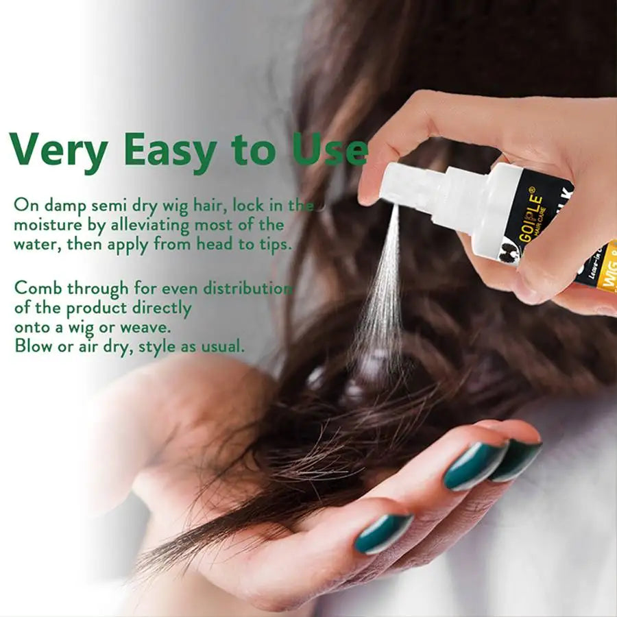 100ml Wig Milk Spray Moisturizing Care Spray for Wig Synthetic Hair Prevent Frizz Leave-in Conditioner for Wigs Smooth and Shine