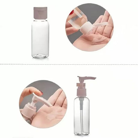 7PCS Travel Bottle Bag Wash Set Makeup Shampoo Body Wash Portable Skin Care Product Hand Cream Refillable Spray Lotion Bottle