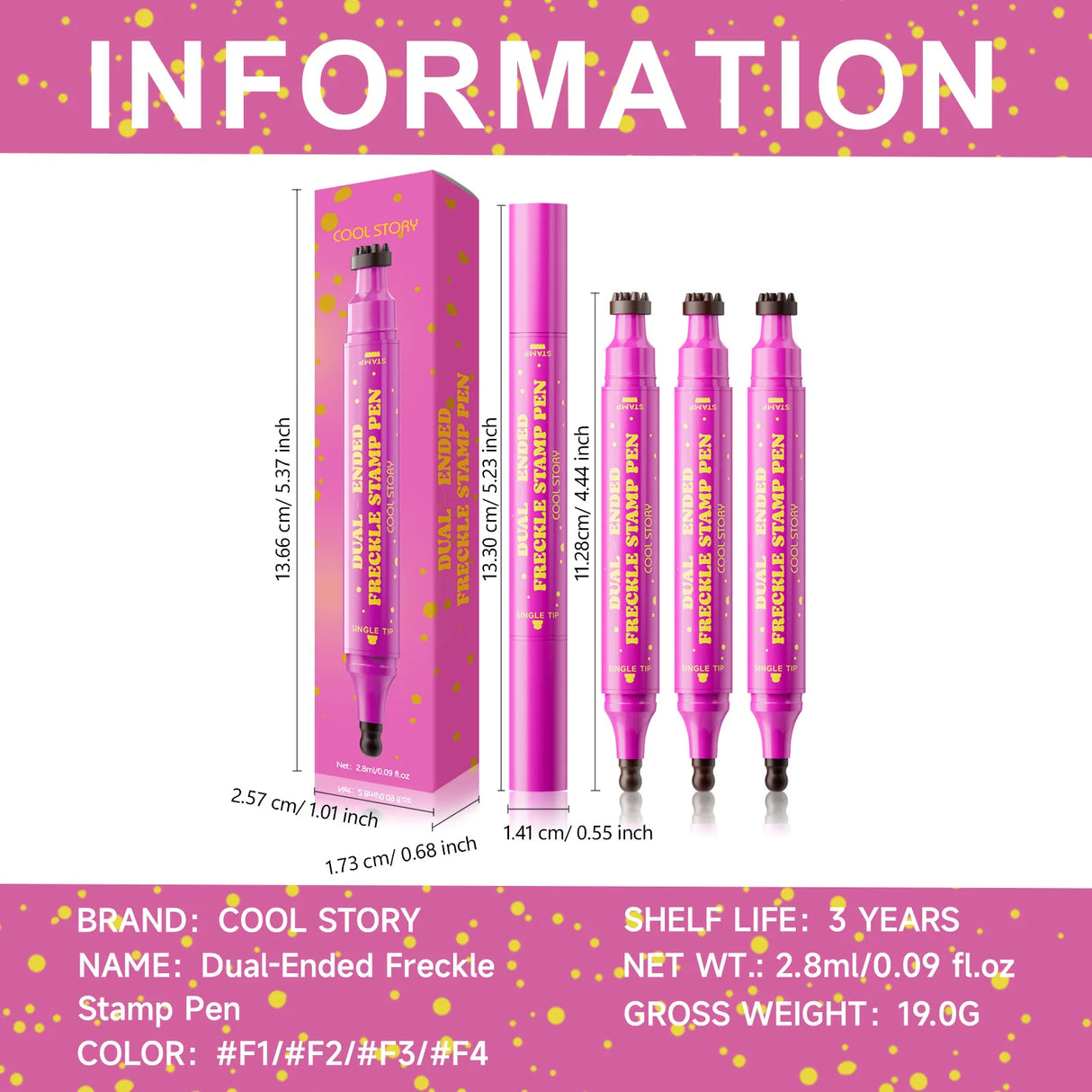 Double Eyeliner Freckles Pen All-in-One Natural Waterproof Lasting Seal Spot Pen Natural Simulation