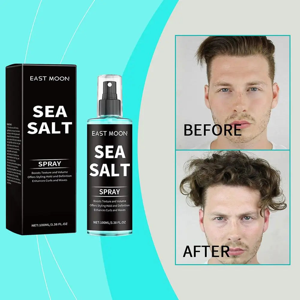 100ml Sea Salt Curling Spray for Hair,Natural Kelp & Red Algae Extract, Natural Texture & Volume, Creates Beachy Curls & Texture