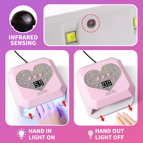 Portable Nail Dryer Lamp UV Light For Nails Eyes Protection 21LEDs UV Lamp for Gel Nails Polish Curing Dryer Home Salon Tool USB