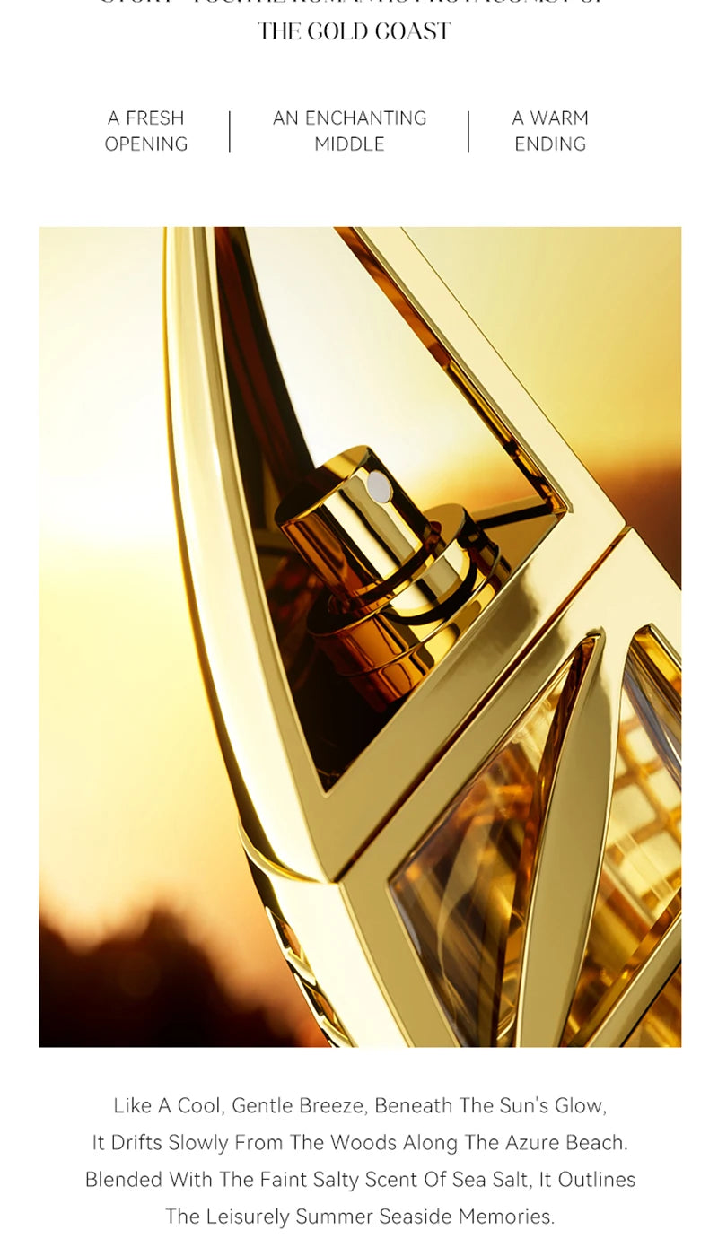 MORAKOT Golden Vacation Unisex Perfume Long Lasting 75ml Eau De Toilette Gender Neutral Fresh Scent For Men Women Gift