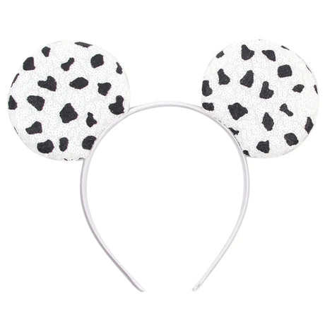 Newest Festival Party Cosplay Mouse Ears Headband 3.3" Ears Glitter Hairband Without Bow For Boys DIY Cartoon Hair Accessories