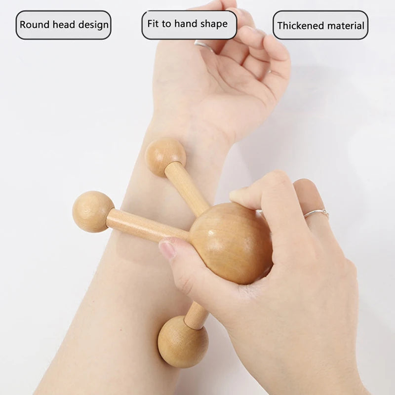 1 Pcs Neck Back 3/4-Leg Massage Roller Wooden Head Scalp Massager Octopus Claws Relax SPA Tools For Hair Growth Stress Relief