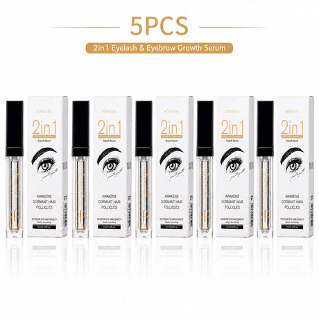 2 In 1 Eyelash Eyebrow Growth Serum Fast Lash & Brow Enhancer Fuller Looking Brows Longer Lashes Daily Care Formula Lash Booster
