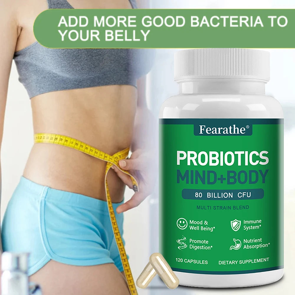 Prebiotics Probiotics & Digestive Enzymes Capsules, Support Gut Care Gastrointestinal Health, Gentle Digestion & Immune Wellness