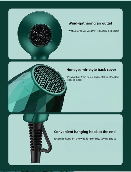New High Wind Power Hair Dryer With Hot And Cold Constant Temperature Quick Drying Hood, Household Hair Salon Hair Dryer Tube
