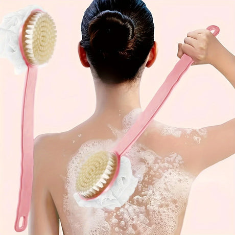 1/2pcs Long Handle Soft Bristle Bath Brush - 2-in-1 Body Back Scrubber & Dead Skin Remover,Deep Clean Skin Exfoliate Keratin