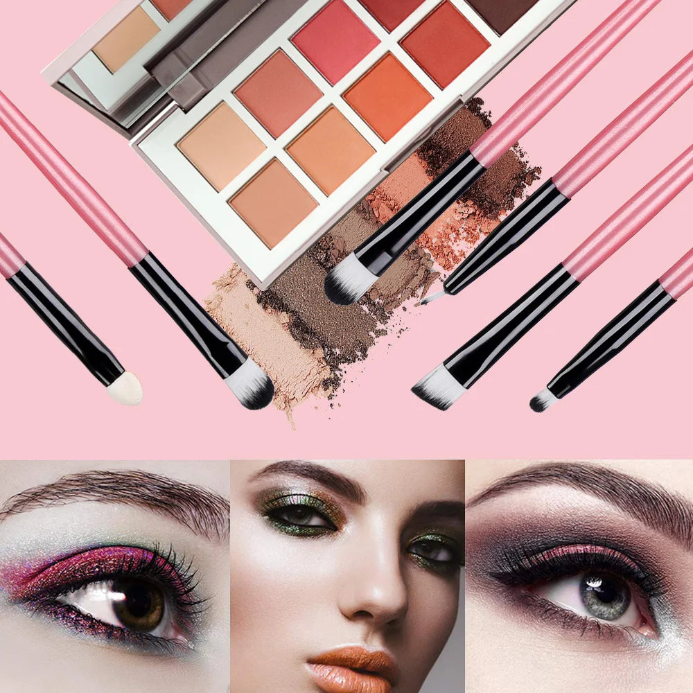 20PCS Eye Shadow Makeup Brush Set Concealer Brush Eye Cosmetic Soft Bristles Eyebrow Eyeliner Brush Portable Beauty Makeup Tools