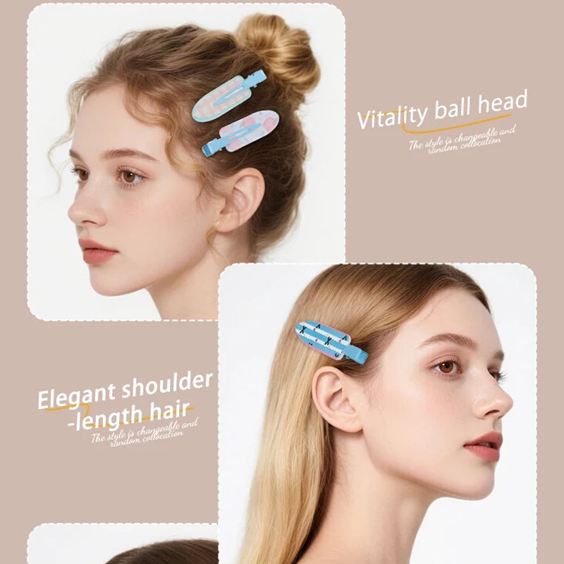 10pcs Candy Color Fruit Hair Bang Clip Summer Hairpin No Crease Hair Side Clamp For Girls Beauty Styling Accessories Set