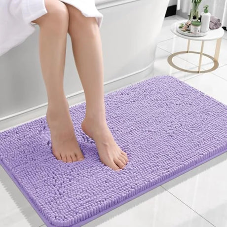 Bathroom Rugs 30x20, Extra Soft Absorbent Chenille Bath Rugs, Rubber Backing Quick Dry, Machine Washable Bath Mats for Bathroom