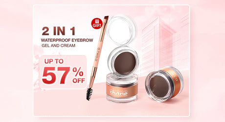 O.TWO.O Eyebrow Pomade Brow Gel Wax 2 IN 1 Waterproof Long Lasting Creamy Texture Eye Brow Tint Enhancers Cosmetics Makeup