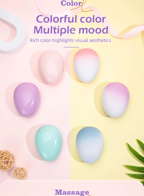 1 pcs Mini Detangling Hair Brush Gradient Egg Round Shape Tangle Hair Brushes Soft Hairbrush Salon DIY hair styling tools