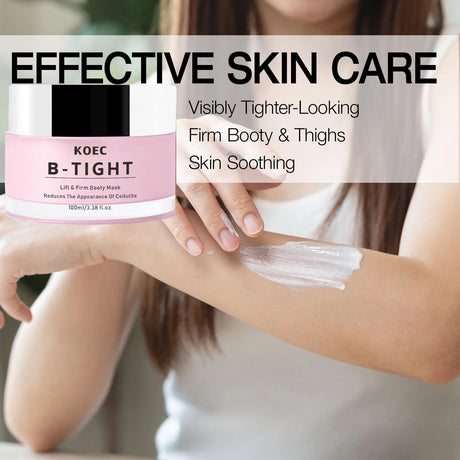 Butt TIGHT Lift Firm Cream - Tighten and Firm Booty, Reduce Loose and Crepey Skin, Firmness, Reduce Cellulite Appearance 100 ml