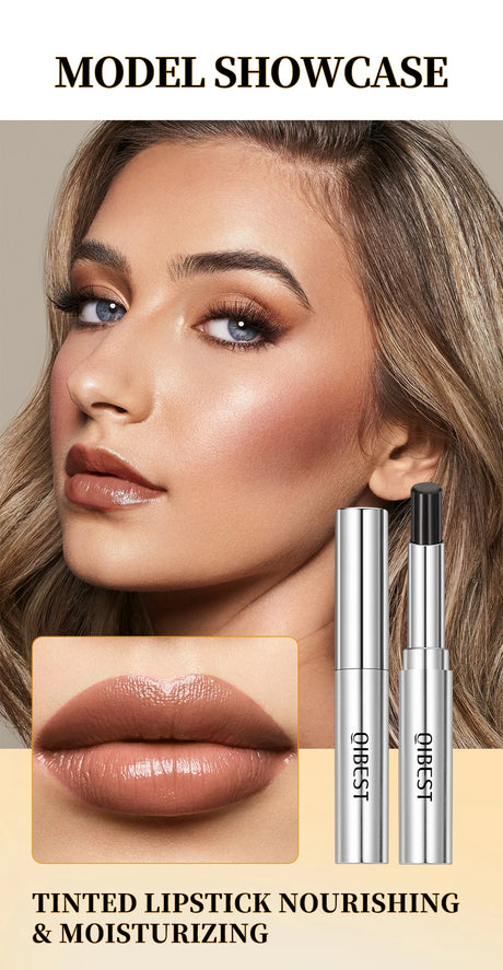 QIBEST Honey Lipstick Nourishing Lip Balm Moisturizing Tinted Lip Plumping Balm Smooth Enhancing Natural Color Lip Care Makeup