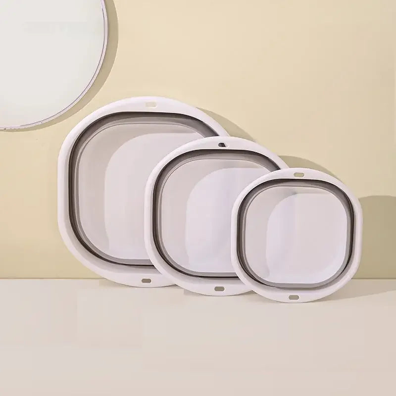 Large Foldable Portable Plastic Compression Washbasin, Suitable For Home, Travel Laundry, Washing Vegetables