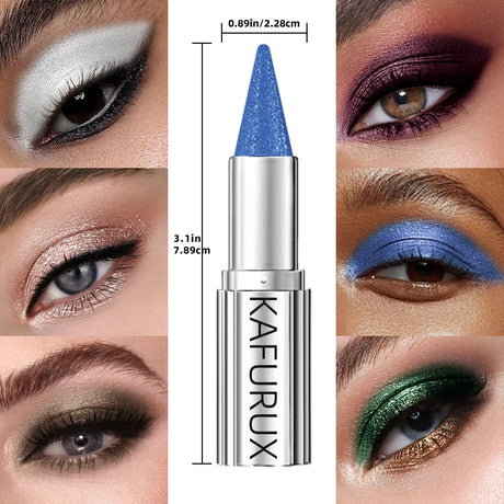12 Colors Metallic White Black Purple Eyeshadow Pencil Glitter 1pc Liner Pen Highligter Long Lasting Blue Cream Eye Shadow