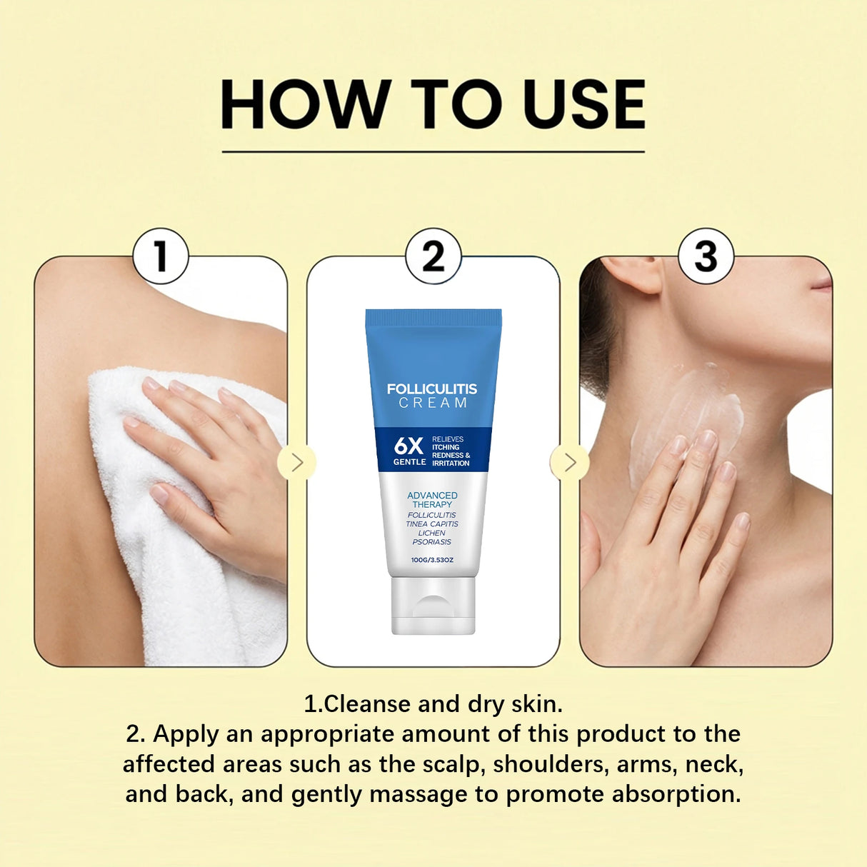Folliculitis Cream Reduce Redness Relieve Itching Soothing Stimulating Herbal Gentle Smoothing Nourishing Care Cream