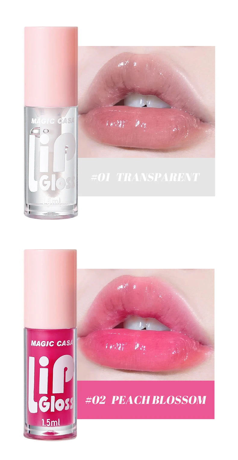 6pcs/set Small bottle Hydrating Jelly Lip Oil long-lasting Moisturizing smooth shimmering Lip Hydrating Liquid