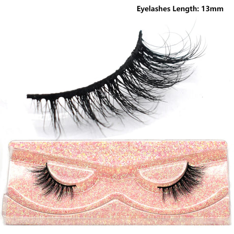 Half Lashes Mink Eyelashes Fluffy Soft False Eyelashes Wispy Cross Mink Eye Lashes Natural Short Mink Eyelash Extension Makeup