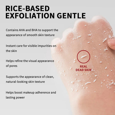 Rice Peeling Ampoule Soft Exfoliating Face and Body Scrub Dead Skin Cells Blackhead Remover for All Skin Types korean skin care