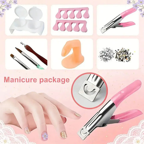 23-in-1 Acrylic Nail Kit for Beginners — Includes 12 Acrylic Powder Colors, Nail Extension Tools, and Various Manicure Tools