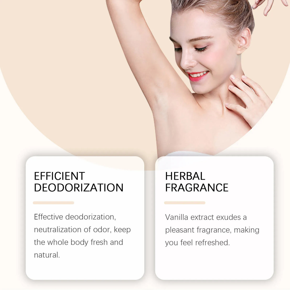 Vanilla Underarm Deodorizing Rod Lighten Odor Armpit Body Fragrance Antiperspirant Natural Moisturize Refreshing Deodorant Stick