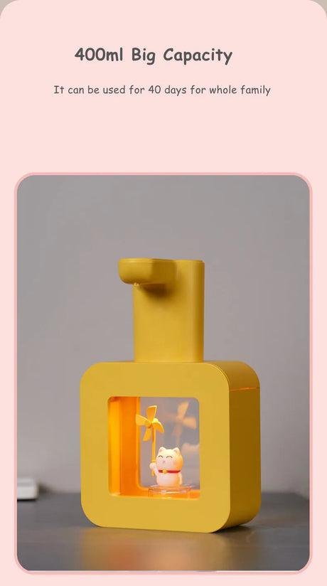 New Automatic Soap Dispenser Cute Pet Contact Free Hand Sanitizer USB Charging 400ml Liquid Dispensers Wash Handtizer Personal