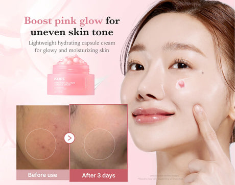 Face Moisturizer Lightweight Moisturizing Cream 5% Niacinamide for Uneven Skin Tone, Glow hydration Collagen Capsule Cream
