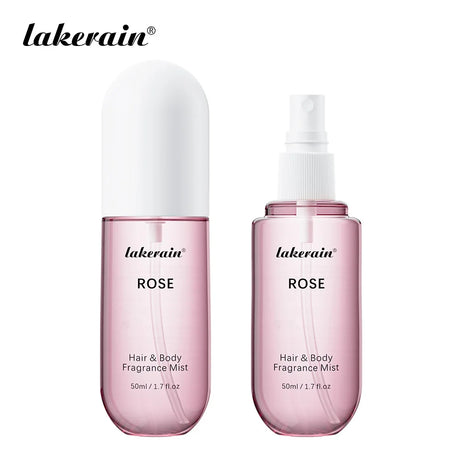 2 Pcs Vanilla Rose Fragrance Spray Hair & Body Fragrance Mist Fresh Long Lasting Fragrance Perfume Travel Size Freshener Spray