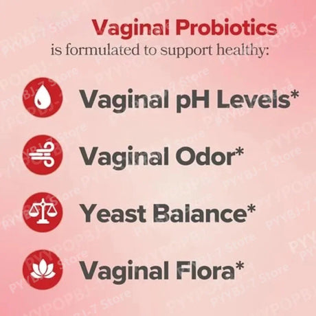 Women's Probiotic Capsules with Lactobacillus & Prebiotics for Gut and PH Balance Womens PH Support Feminine Care 60 Count