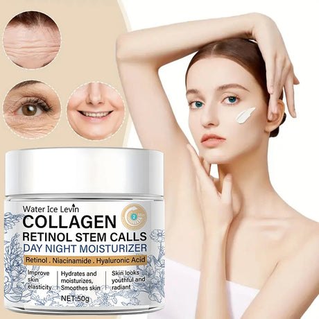 50g Collagen Retinol Stem Cell Day and Night Moisturizing Cream Retinol Niacinamide Hyaluronic Acid Improves Skin Elasticity Moisturizing and Nourishing
